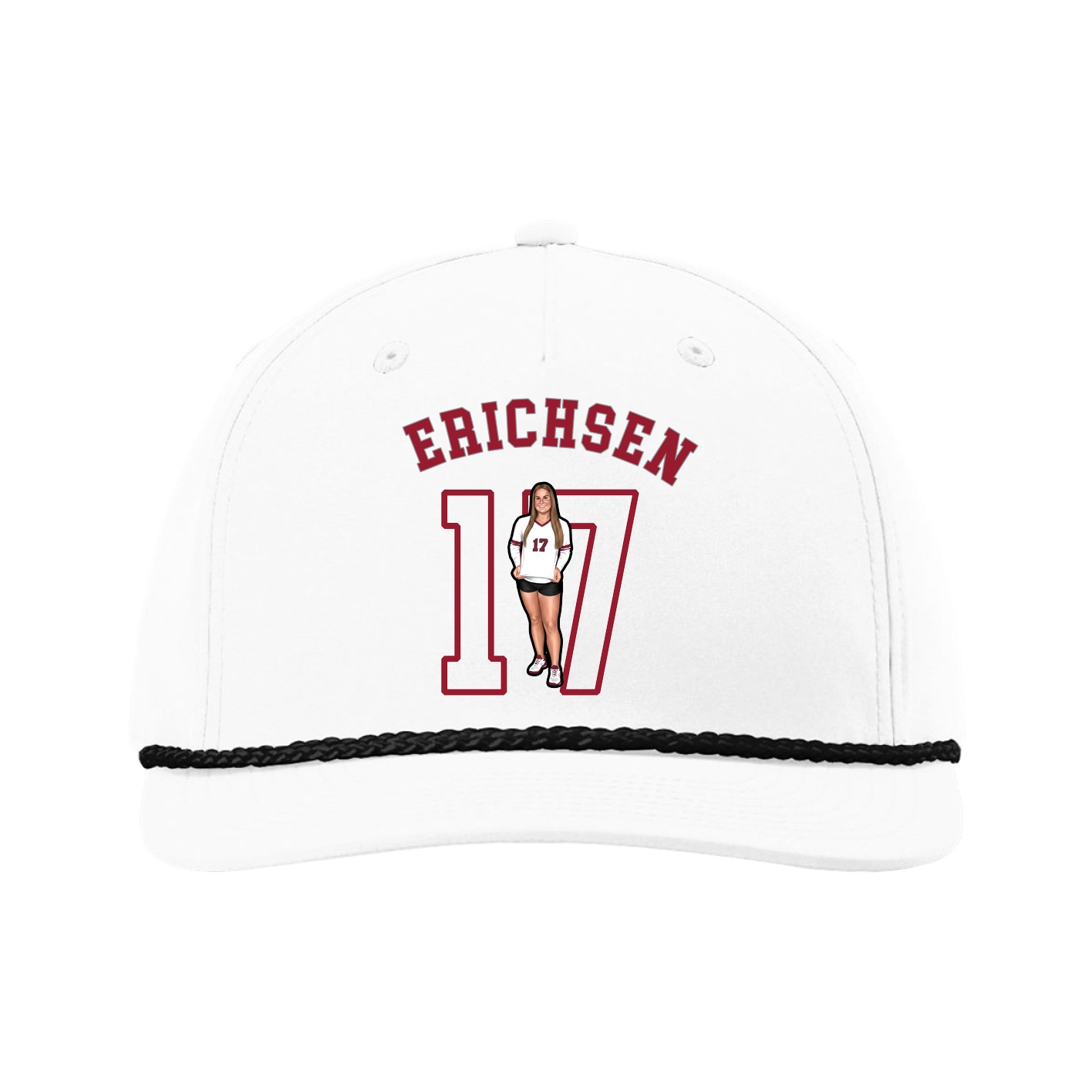 Five-Panel Classic Rope Cap — Shirsey Arch in White