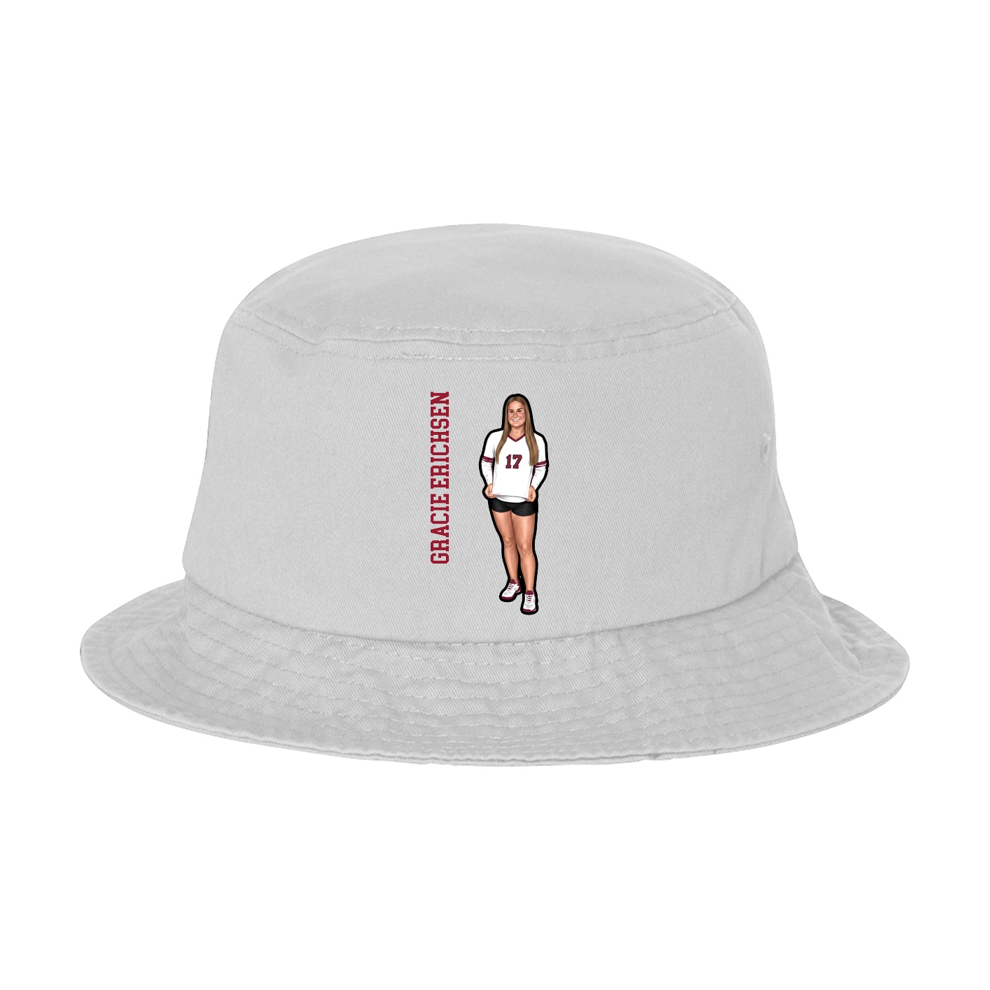 Bucket Cap — Name Vertical in White