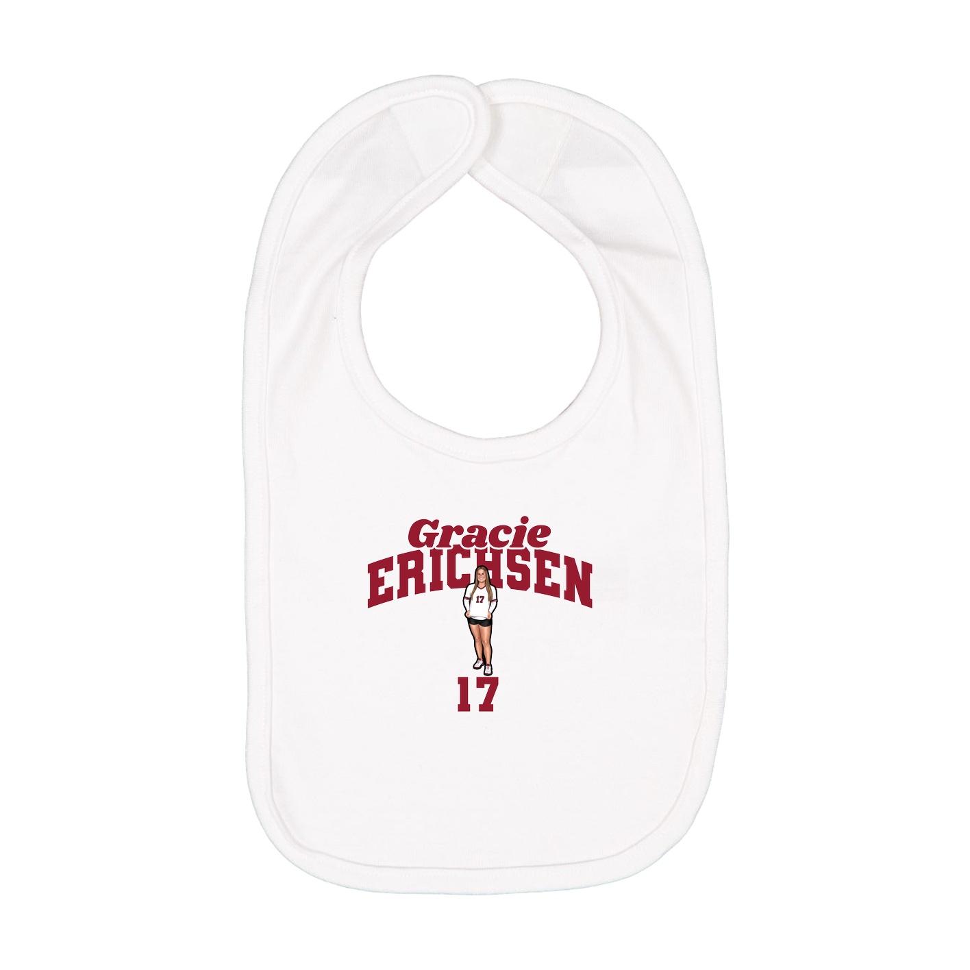 Infant Bib — Signature Arch in White