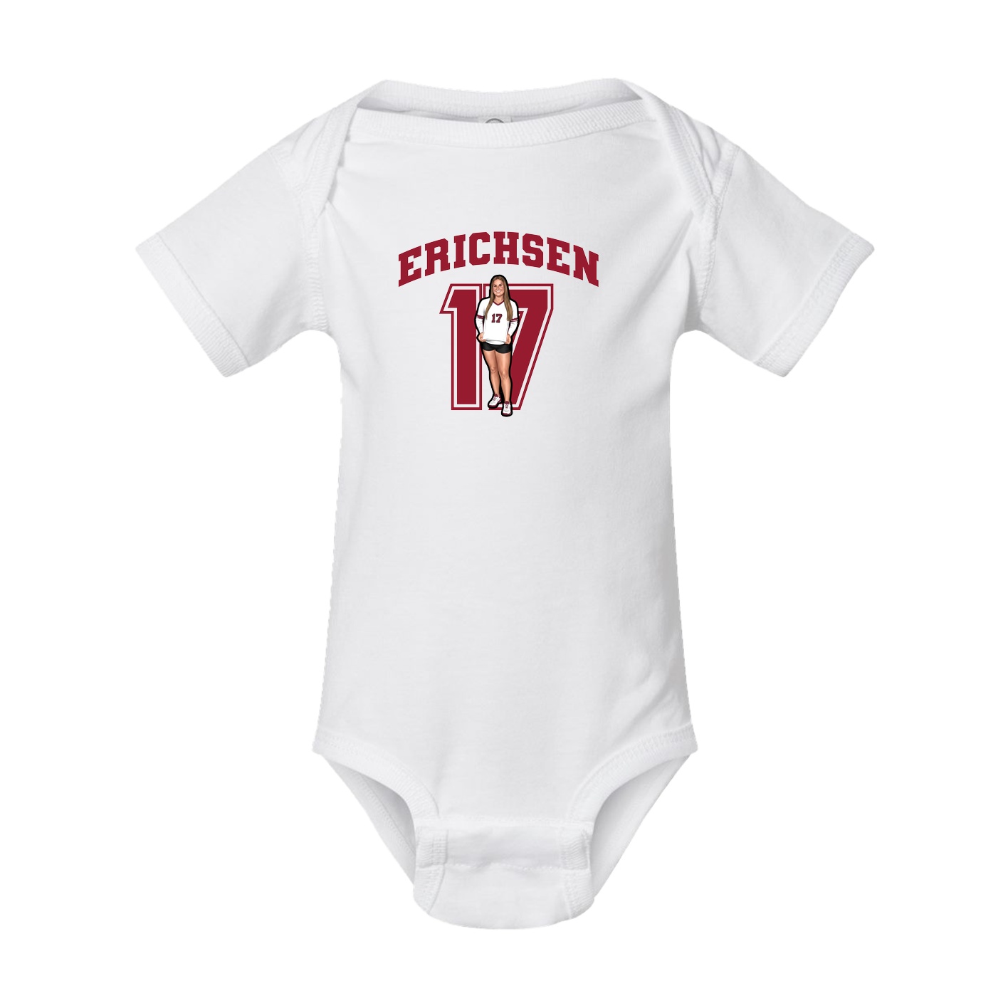 Baby Onesie — Number in White