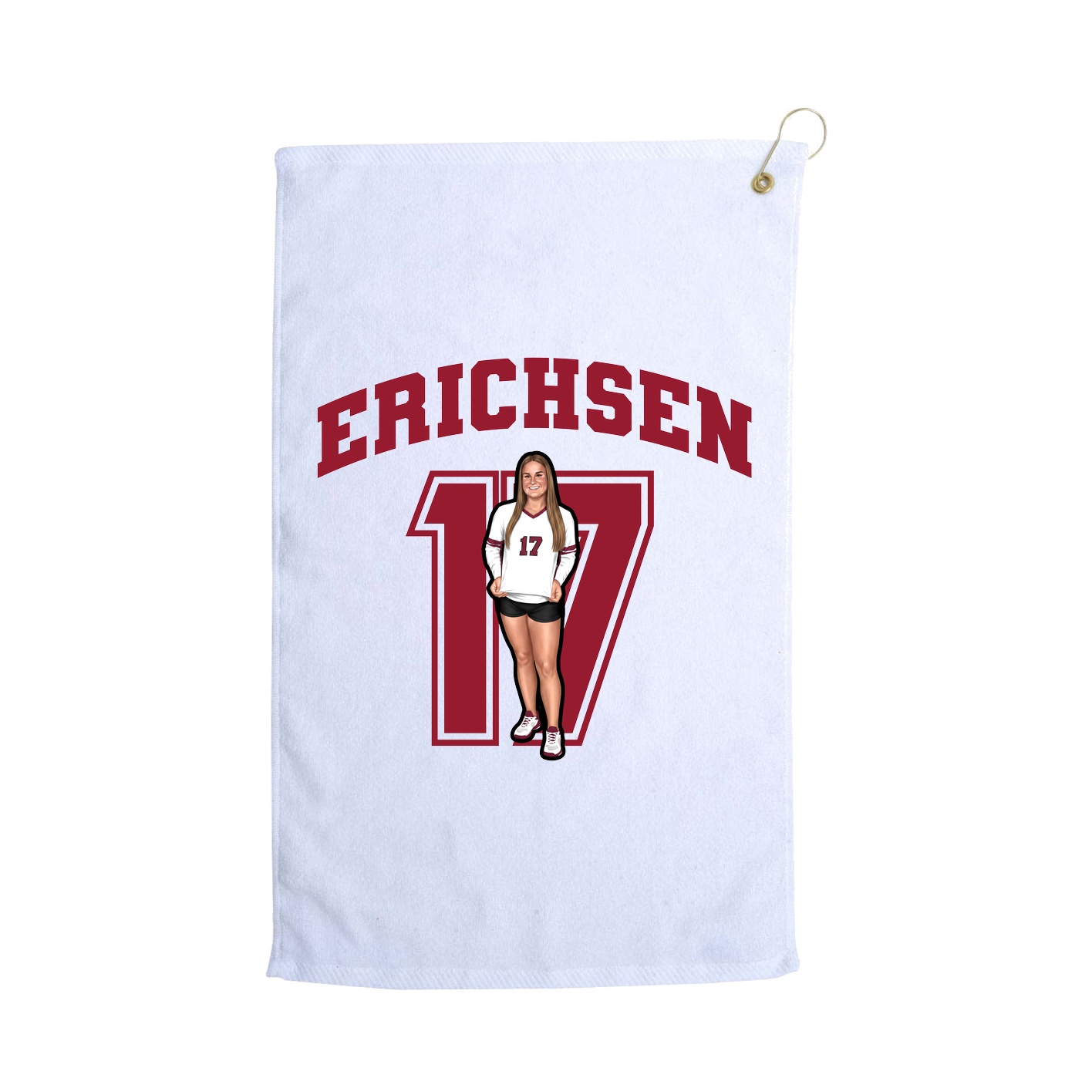Golf Towel — Number in White