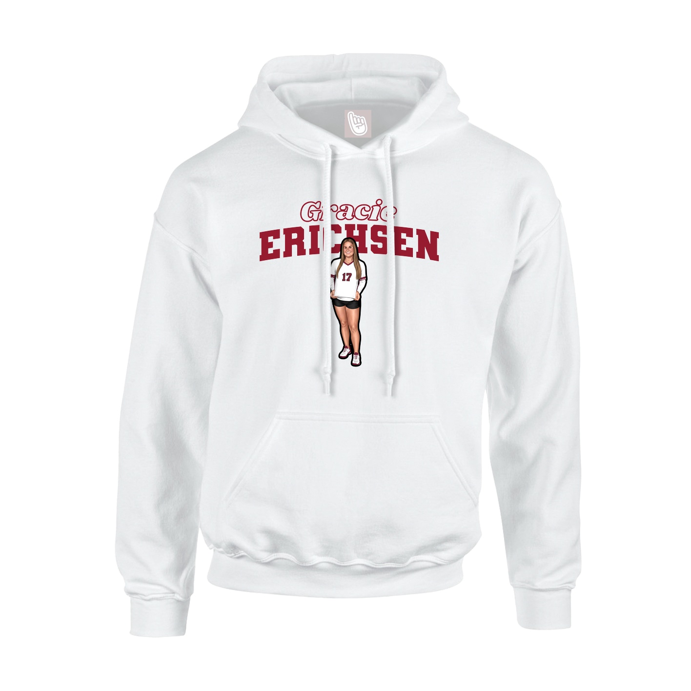 Hoodie — Name Arch in White