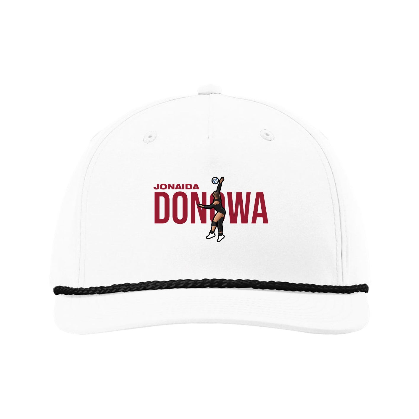 Five-Panel Classic Rope Cap — Player Name in White