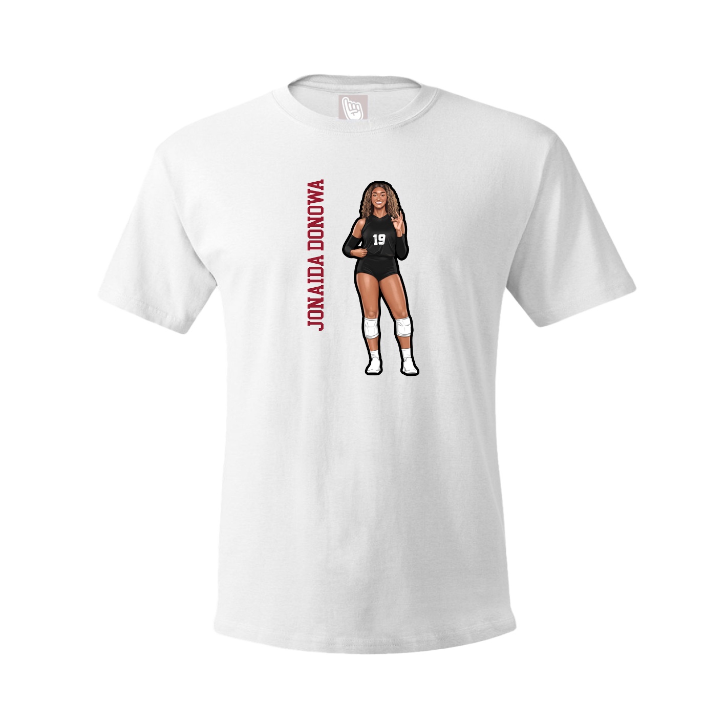 Tee — Name Vertical in White