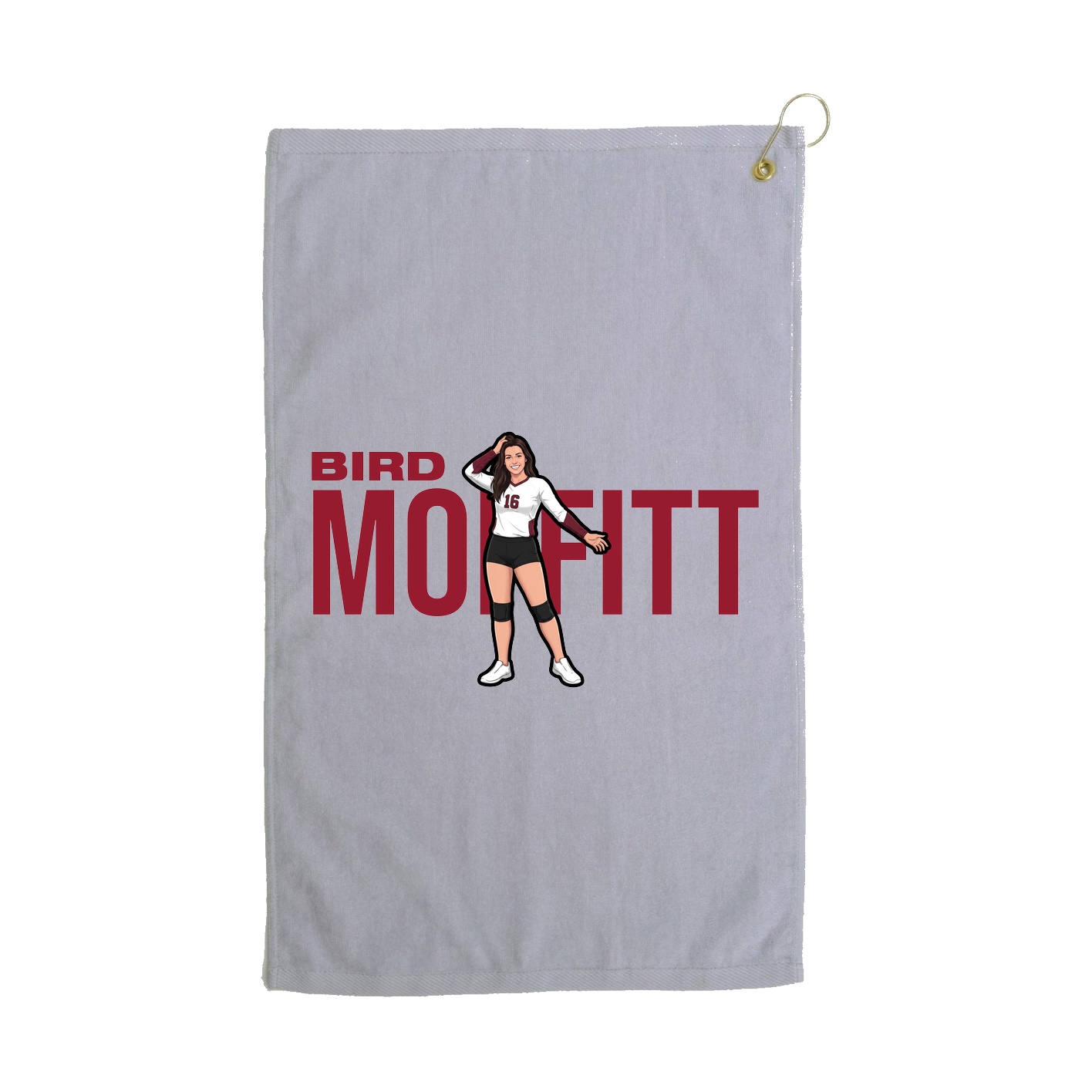 Golf Towel — Player Name in Grey