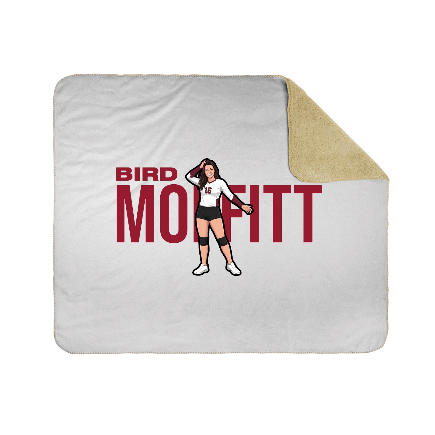 Throw Blanket — Player Name in White