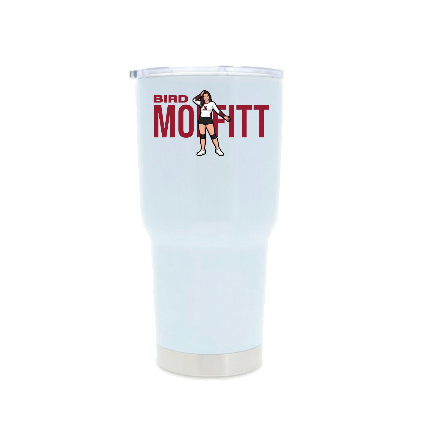 30oz Stainless Steel Tumbler — Player Name in White