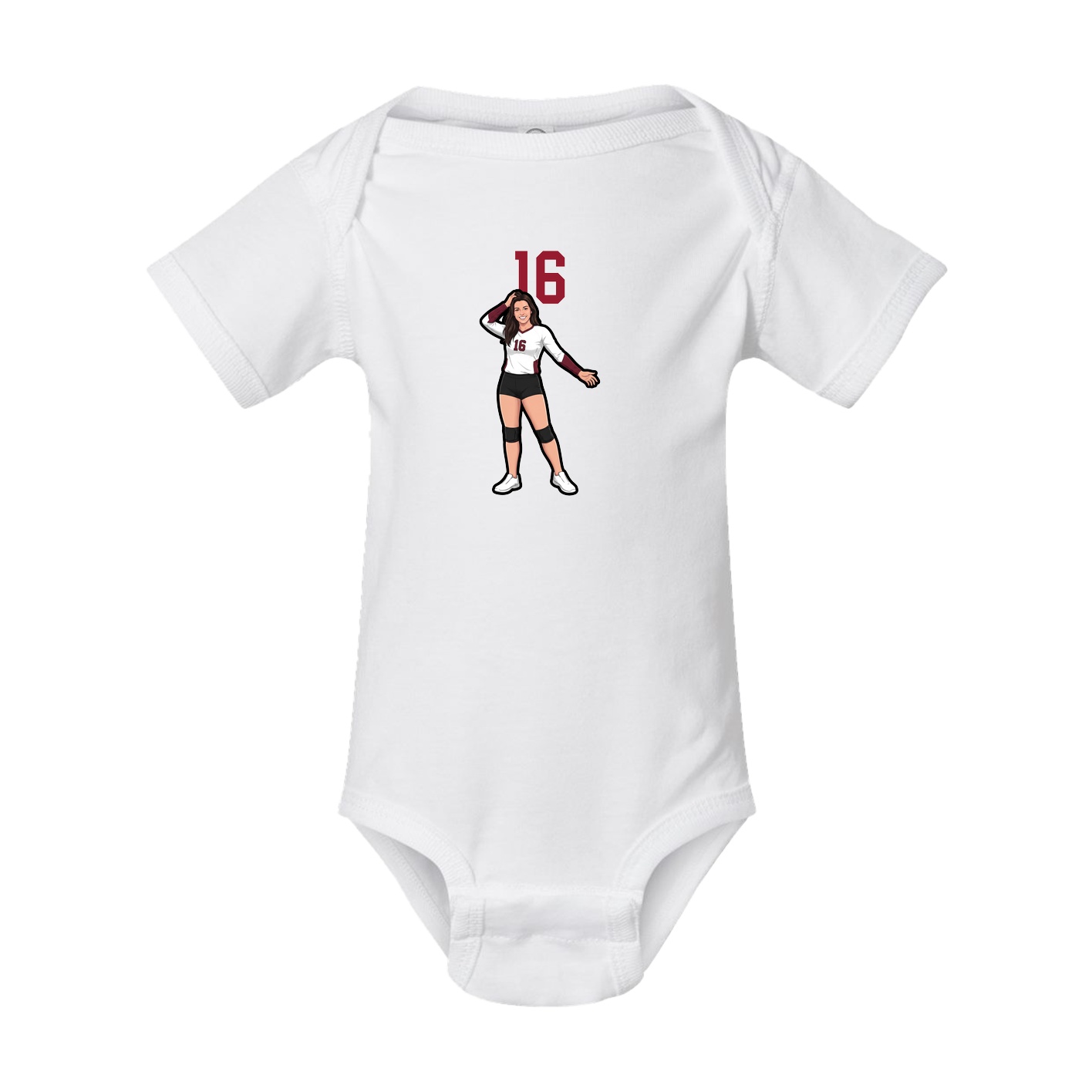 Baby Onesie — Number Top in White