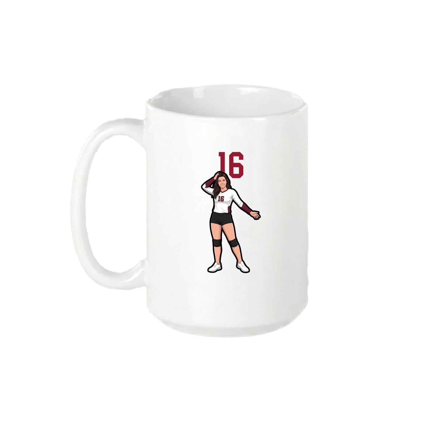 15oz Coffee Mug — Number Top in White