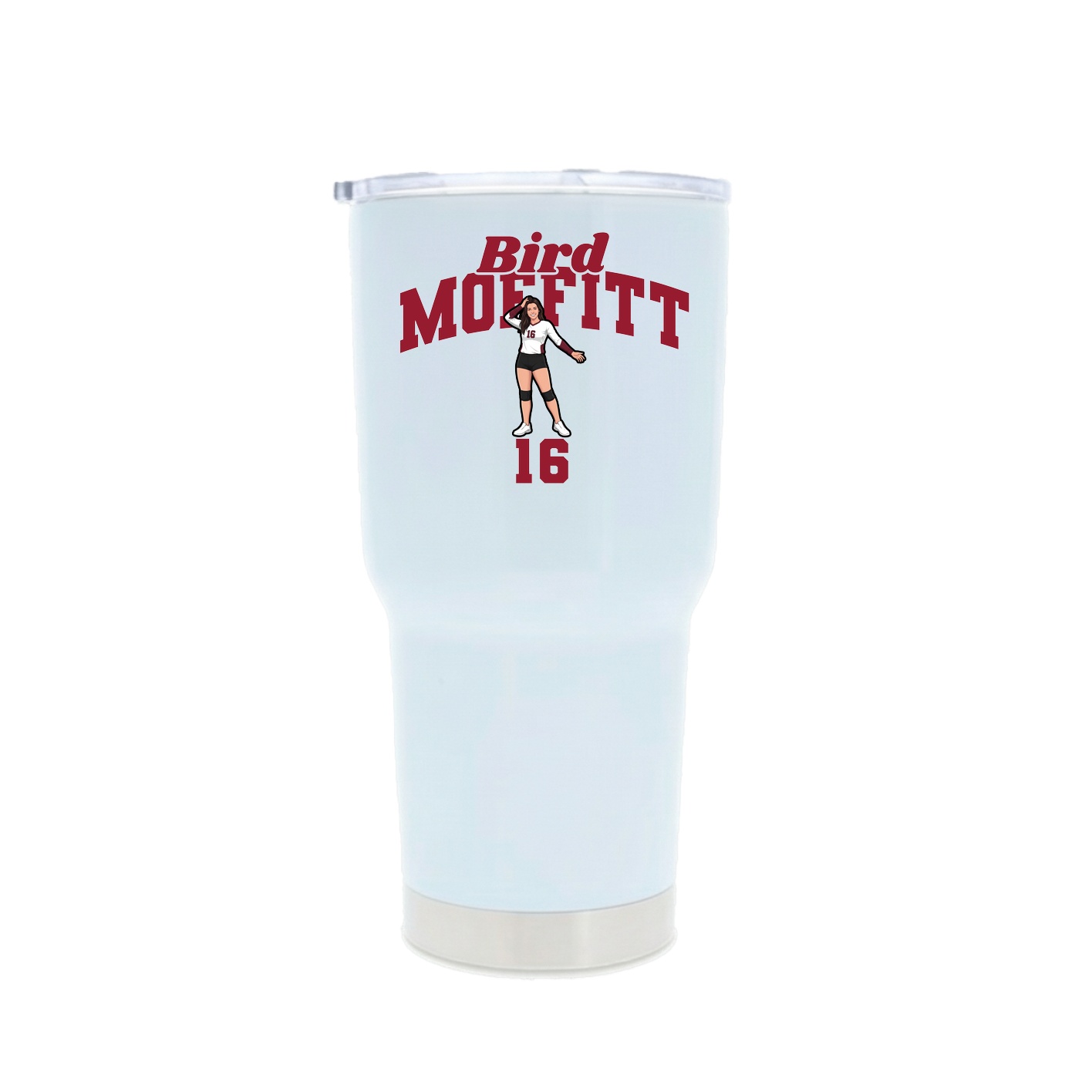 30oz Stainless Steel Tumbler — Signature Arch in White