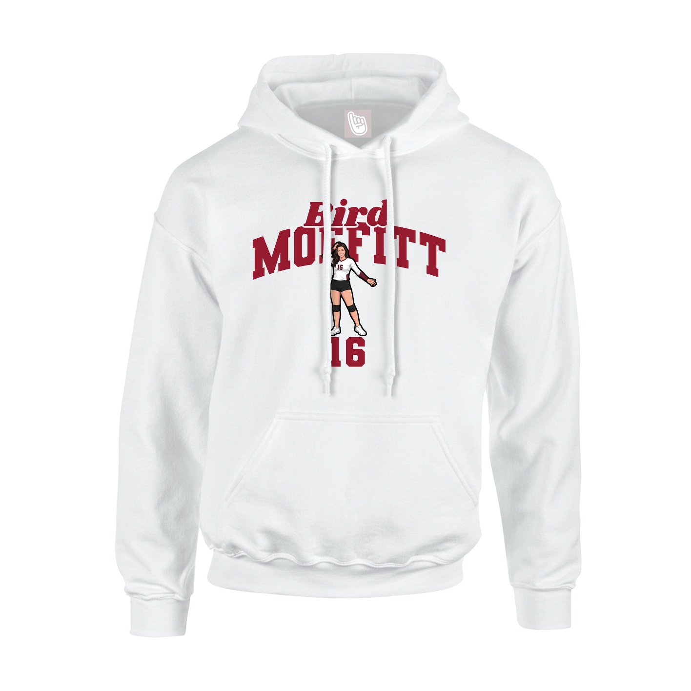 Hoodie — Signature Arch in White