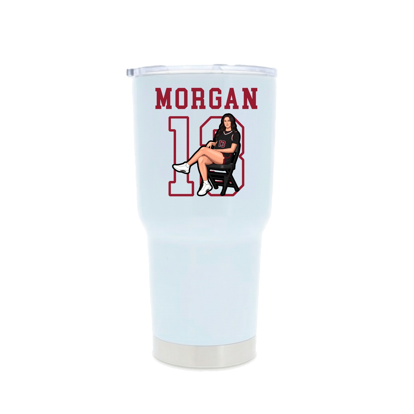 30oz Stainless Steel Tumbler — Shirsey in White