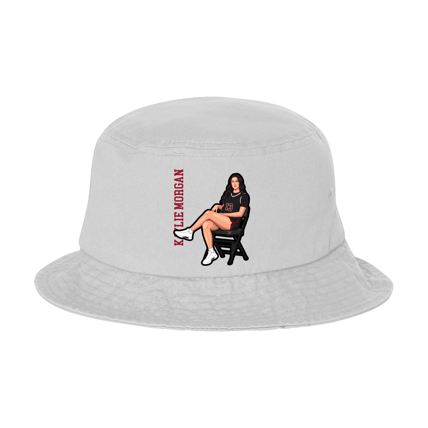 Bucket Cap — Name Vertical in White