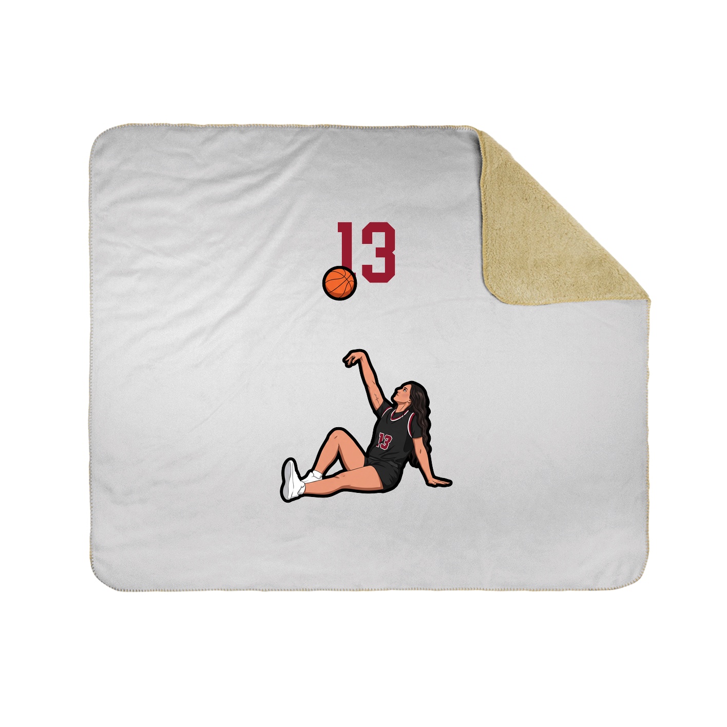 Throw Blanket — Number Top in White
