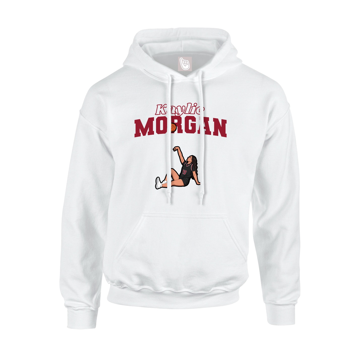 Hoodie — Name Arch in White
