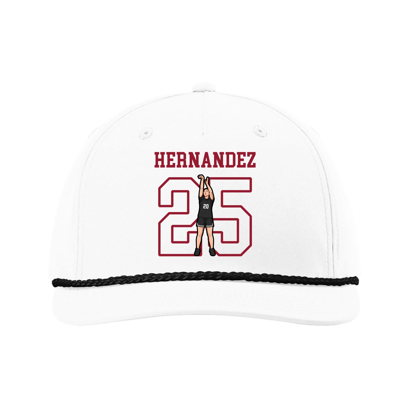 Five-Panel Classic Rope Cap — Shirsey in White