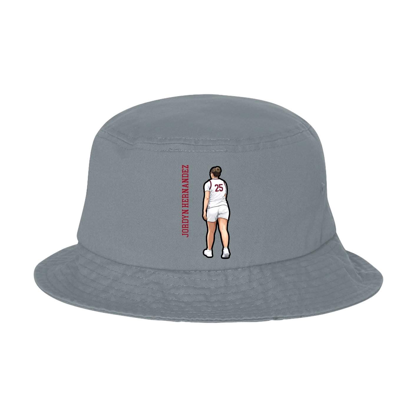 Bucket Cap — Name Vertical in Grey