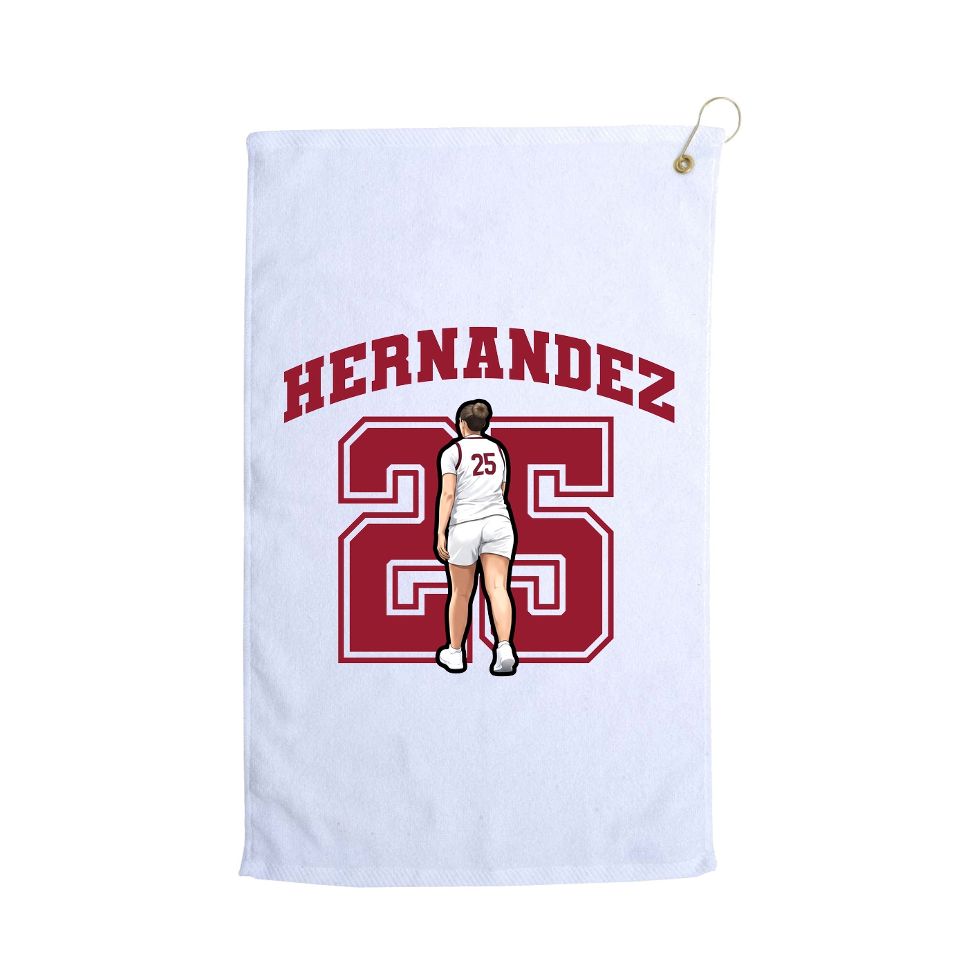 Golf Towel — Number in White