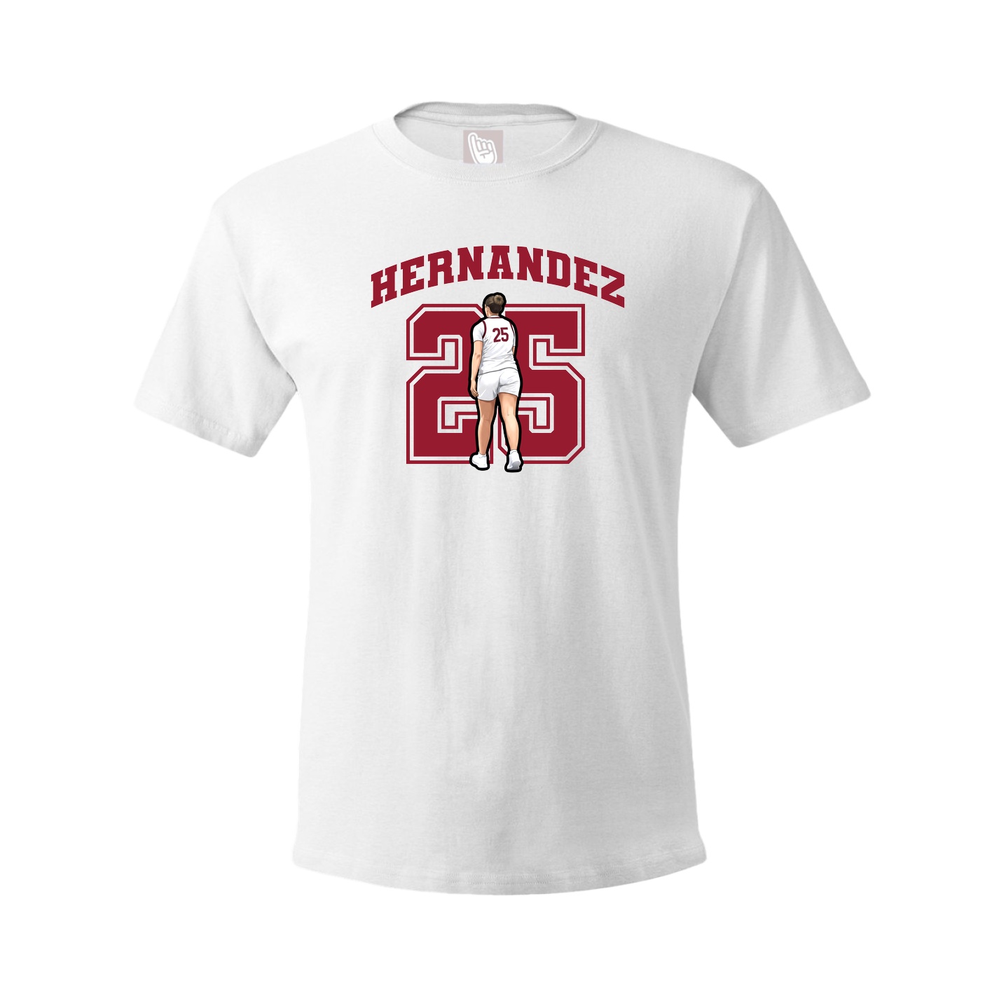 Youth Tee — Number in White