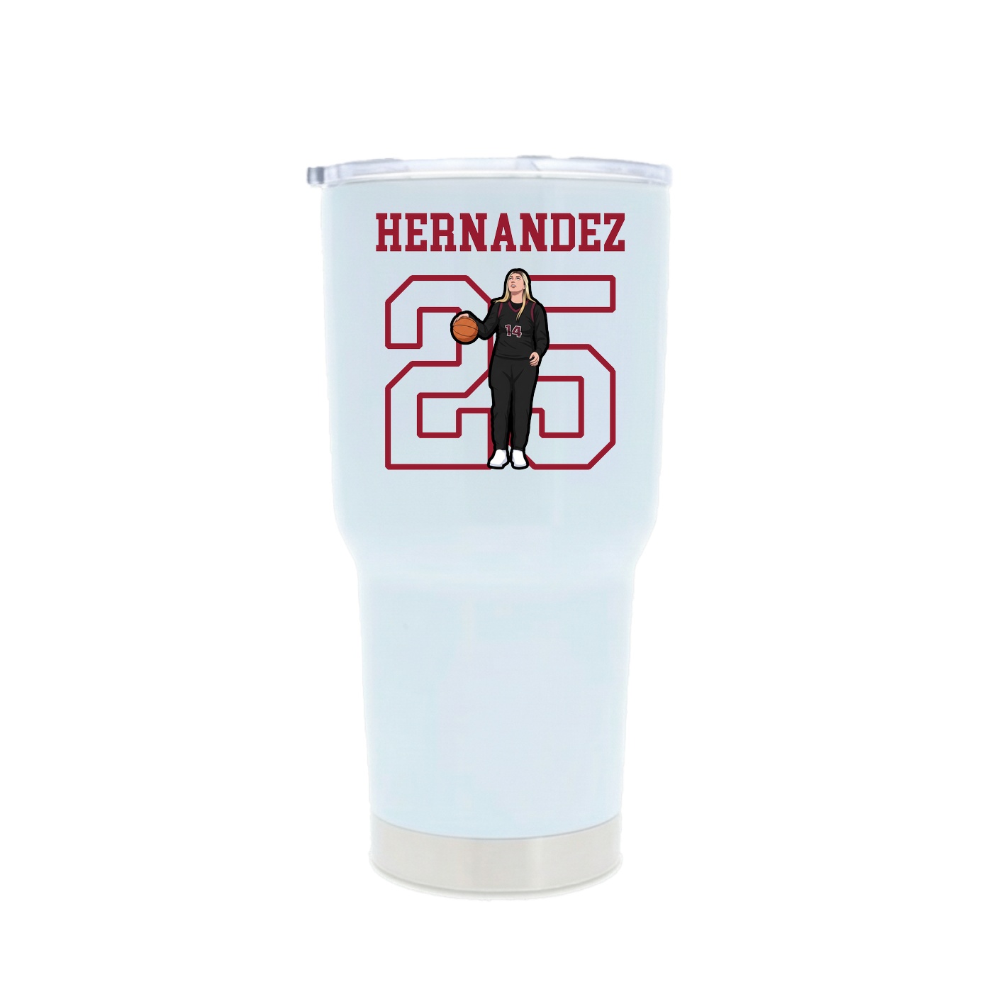30oz Stainless Steel Tumbler — Shirsey in White