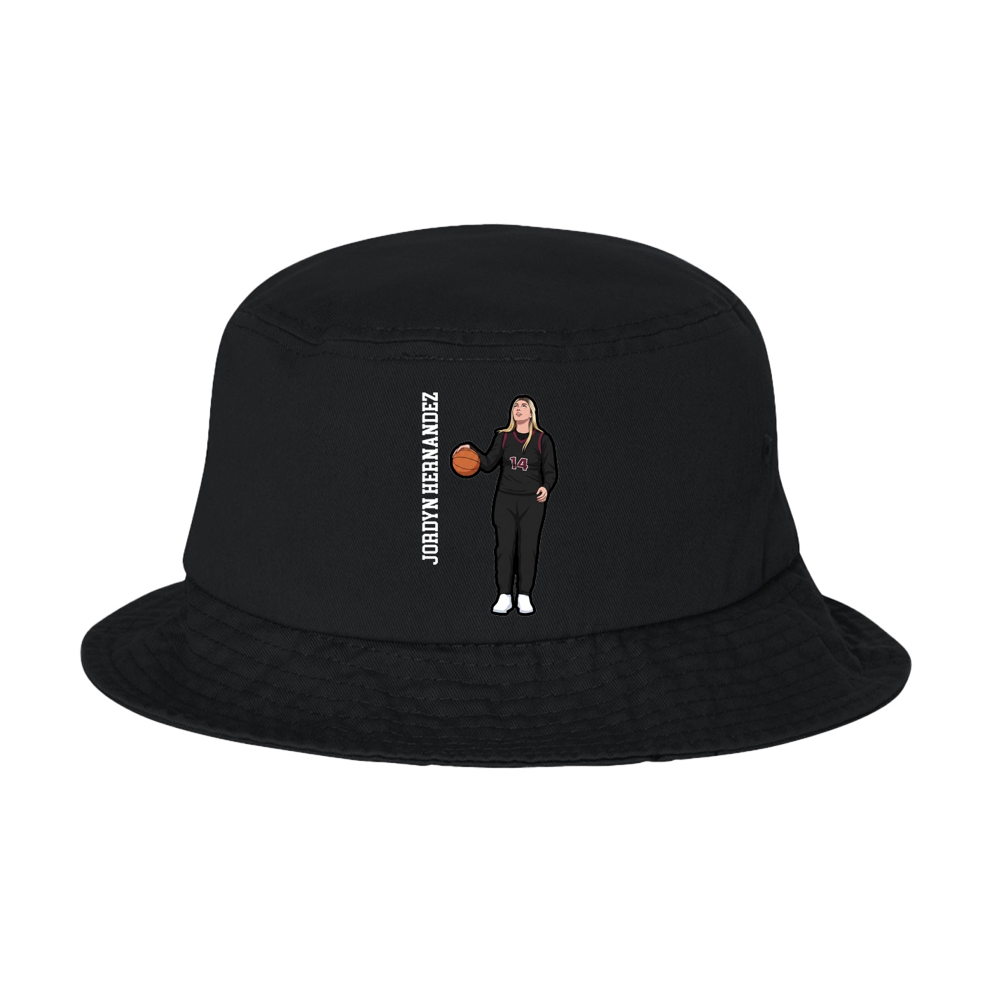 Bucket Cap — Name Vertical in Black