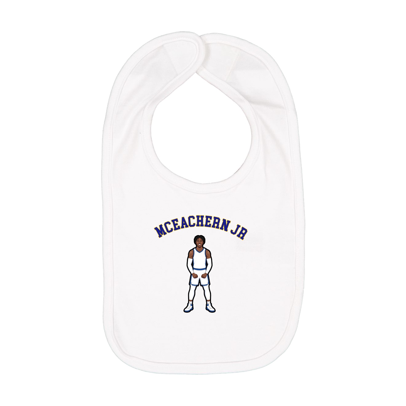 Infant Bib — Shirsey Arch in White