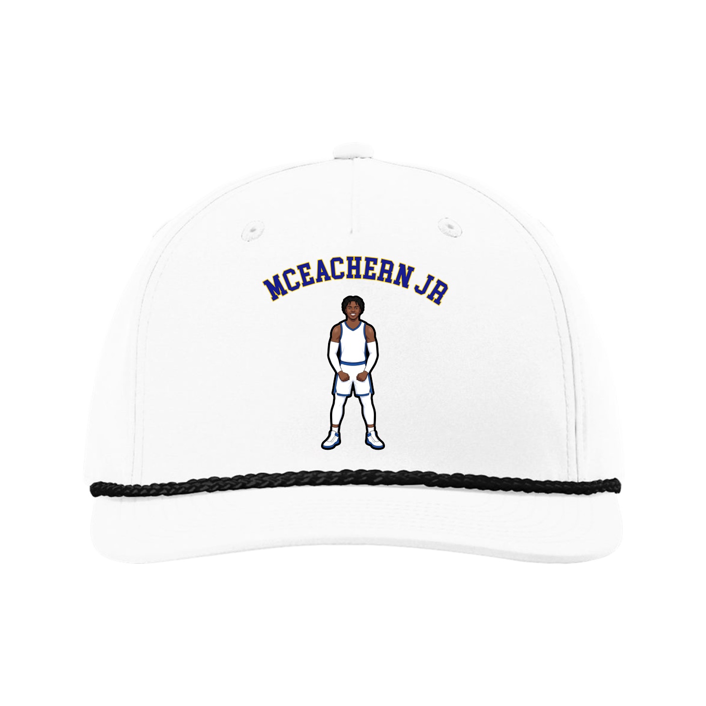 Five-Panel Classic Rope Cap — Shirsey Arch in White