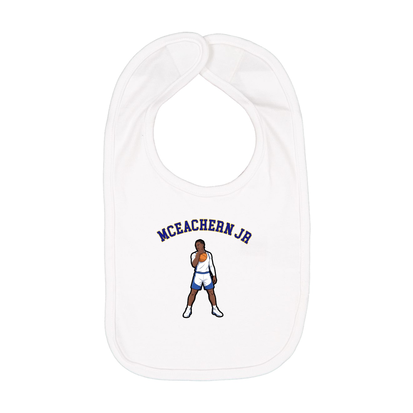 Infant Bib — Shirsey Arch in White