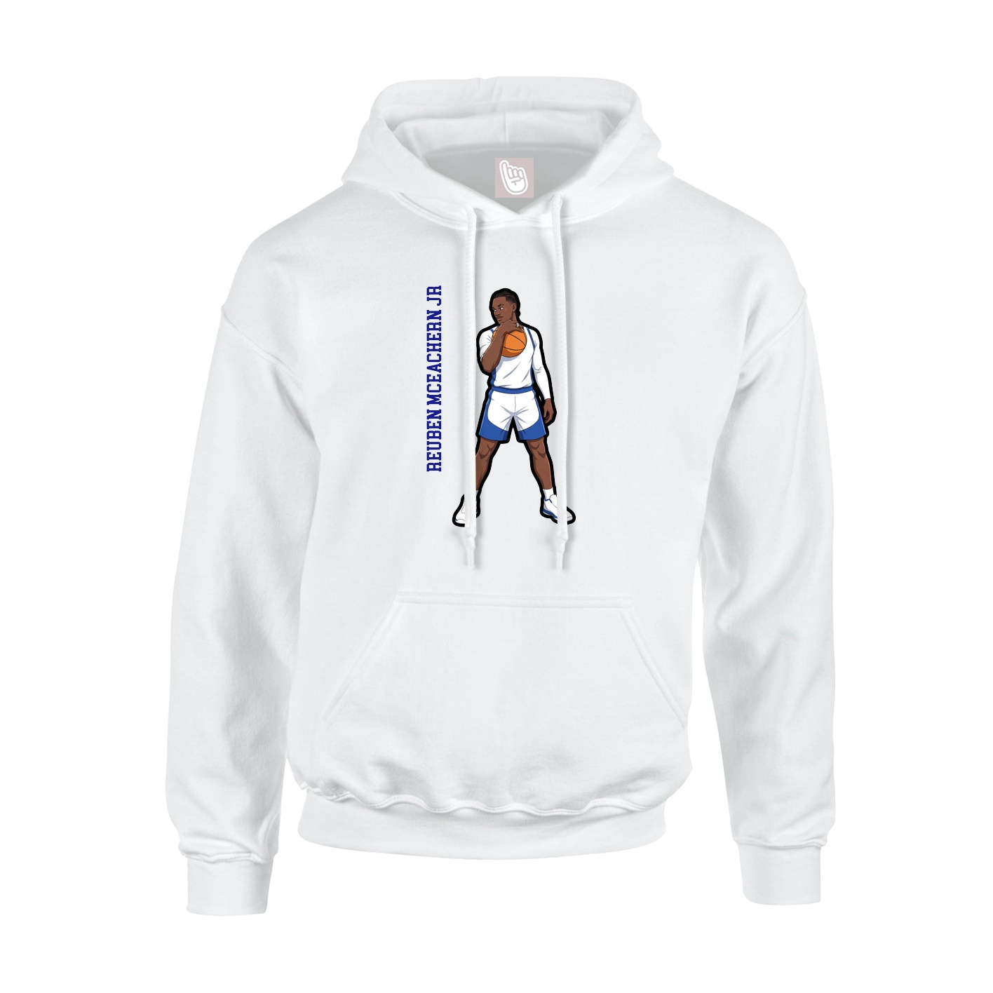 Hoodie — Name Vertical in White