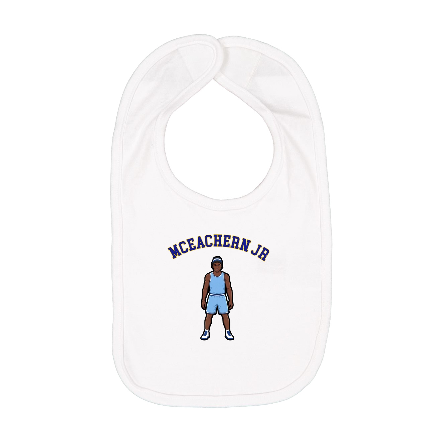 Infant Bib — Shirsey Arch in White