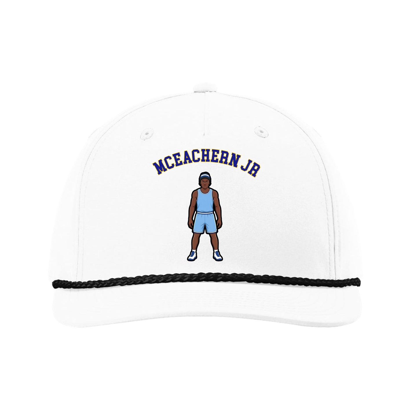 Five-Panel Classic Rope Cap — Shirsey Arch in White