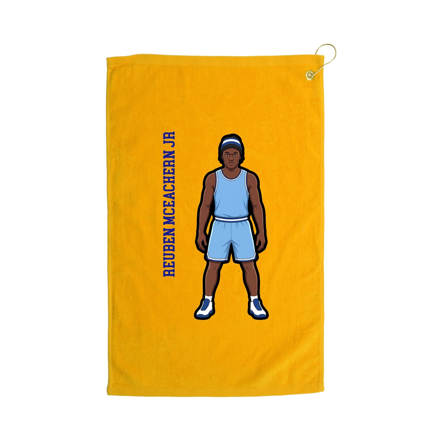 Golf Towel — Name Vertical in Gold