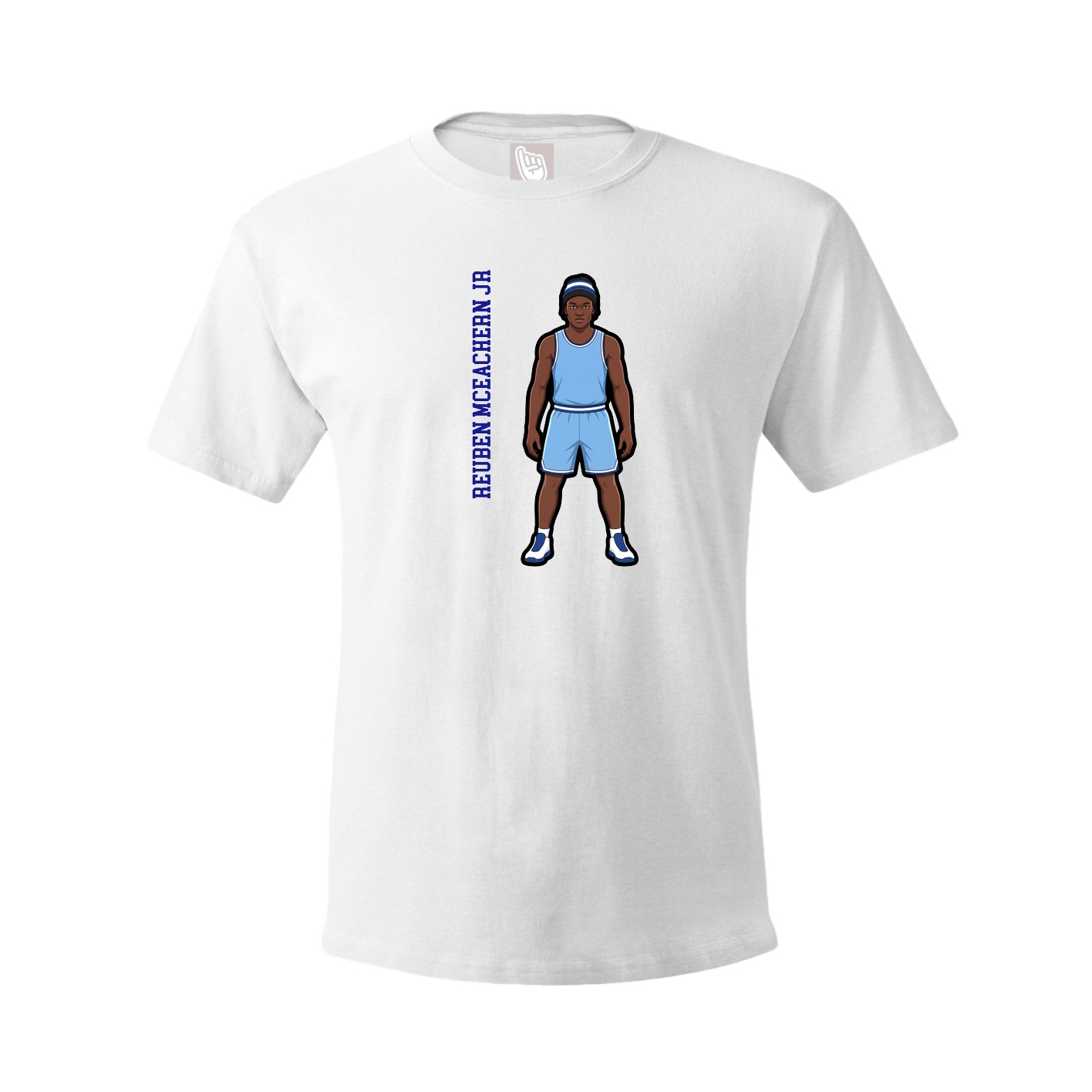 Tee — Name Vertical in White