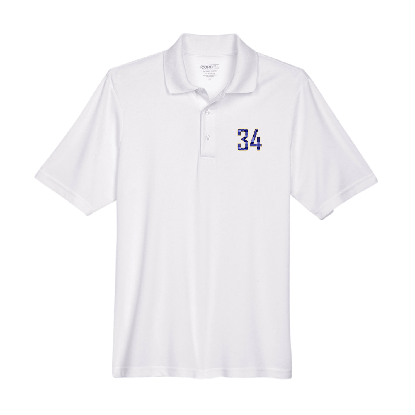 Performance Polo — Front Shirsy in White