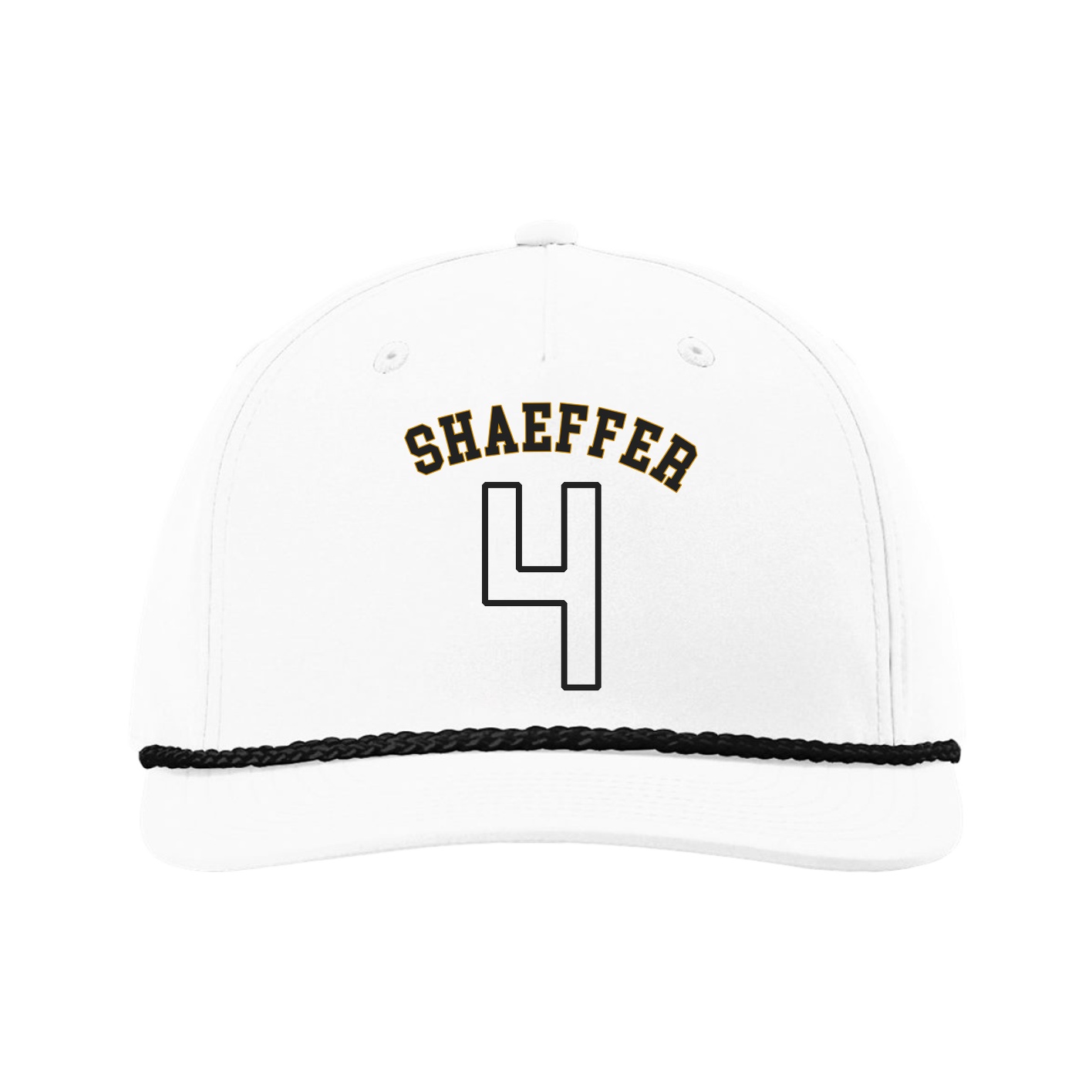 Five-Panel Classic Rope Cap — Shirsey Arch in White