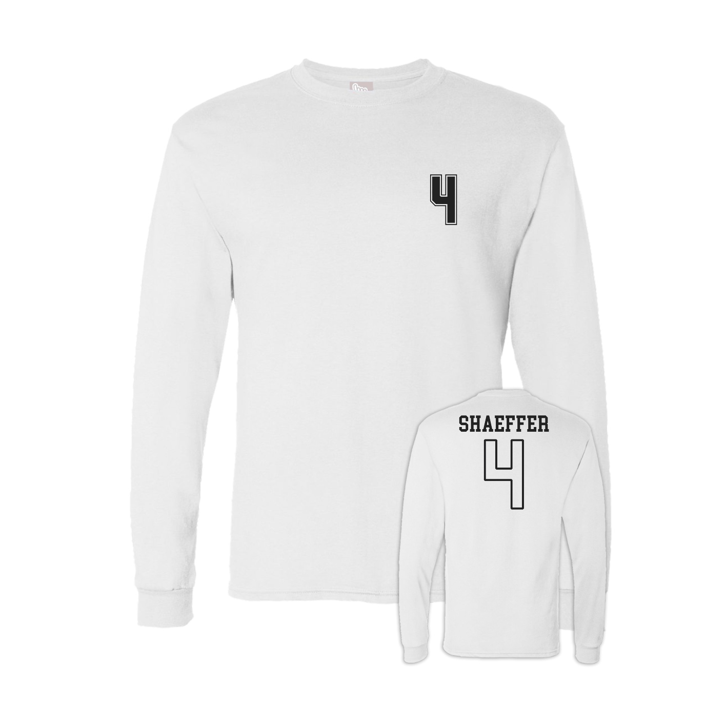 Long Sleeve Tee — Chest Back in White