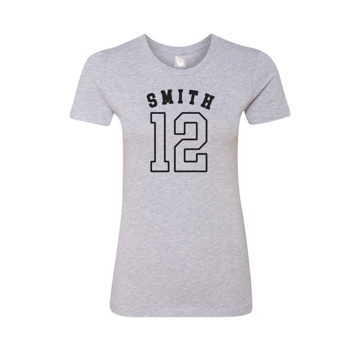 Fitted Women's Tee — Shirsey Arch in Grey
