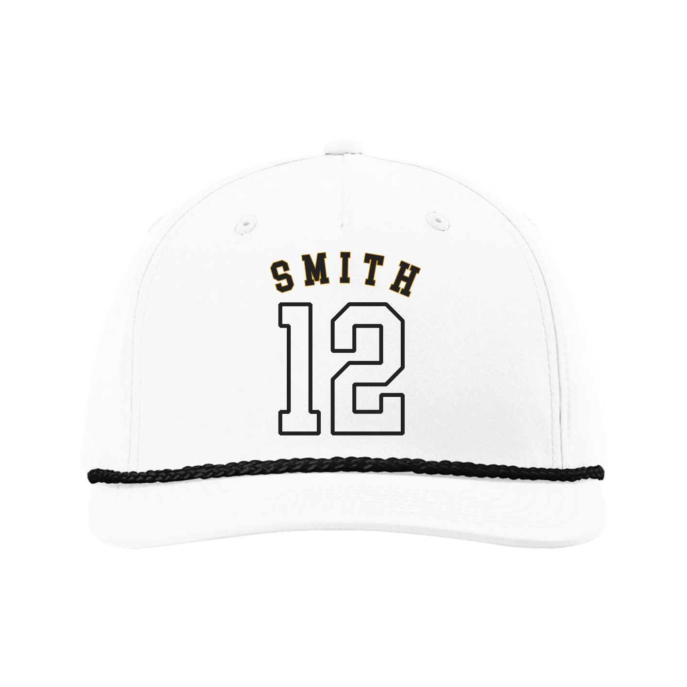 Five-Panel Classic Rope Cap — Shirsey Arch in White
