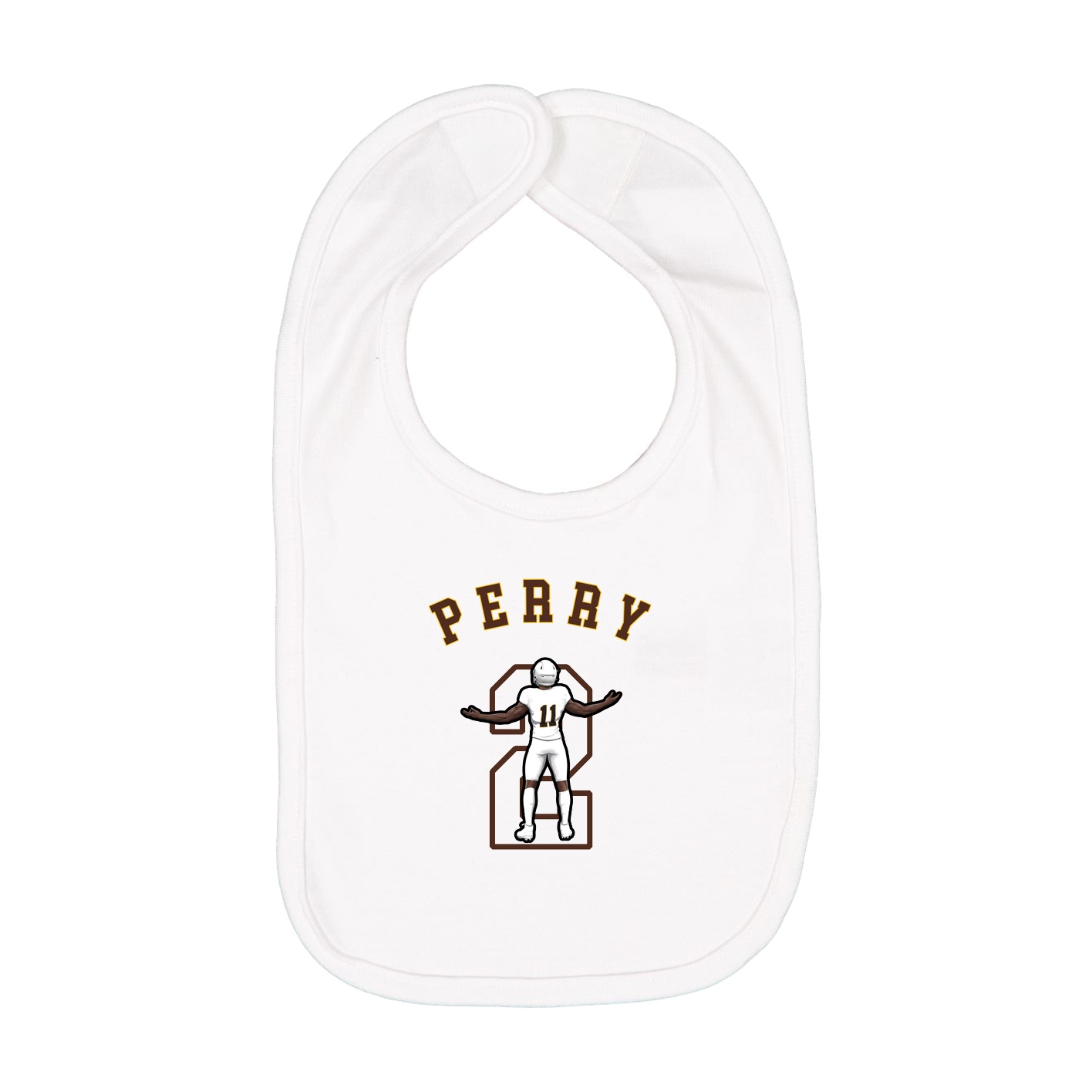 Infant Bib — Shirsey Arch in White