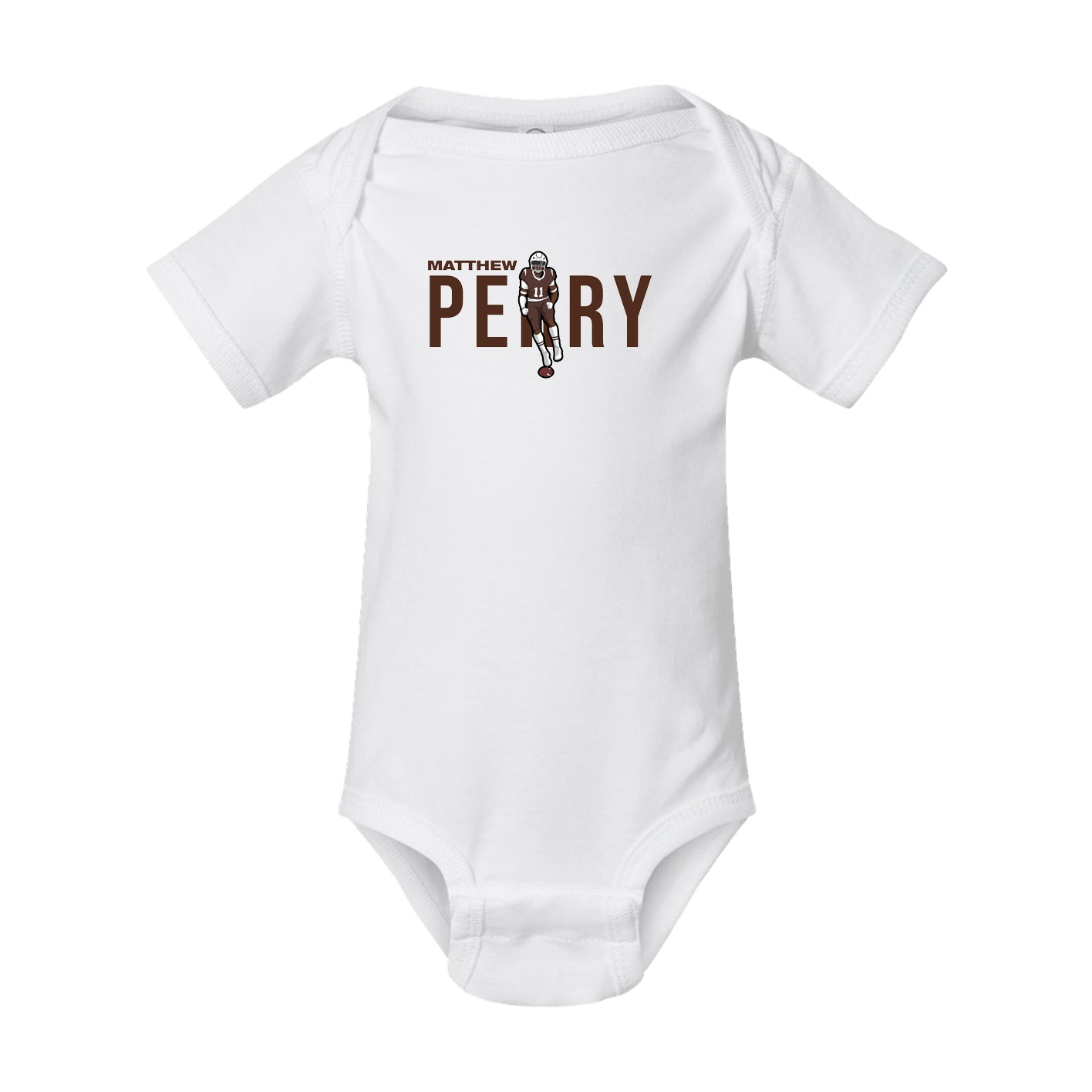 Baby Onesie — Player Name in White