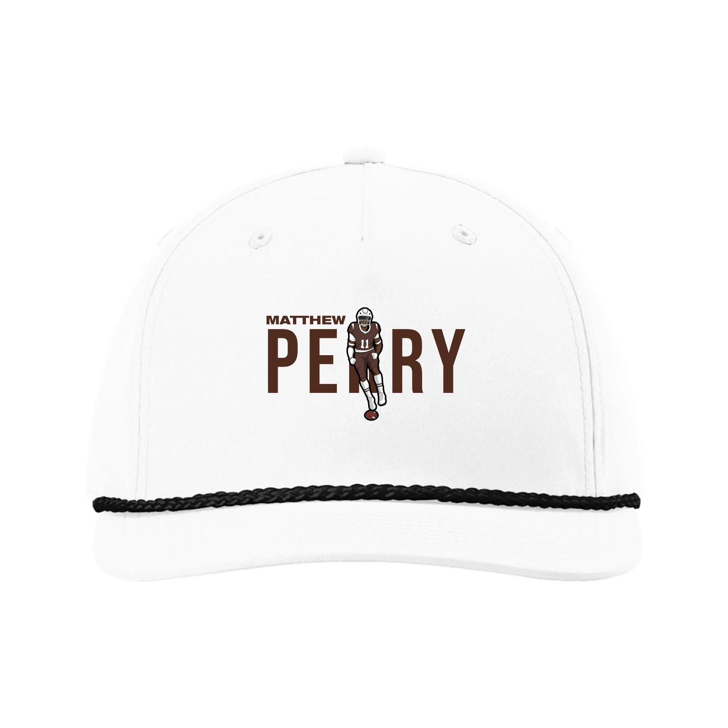 Five-Panel Classic Rope Cap — Player Name in White