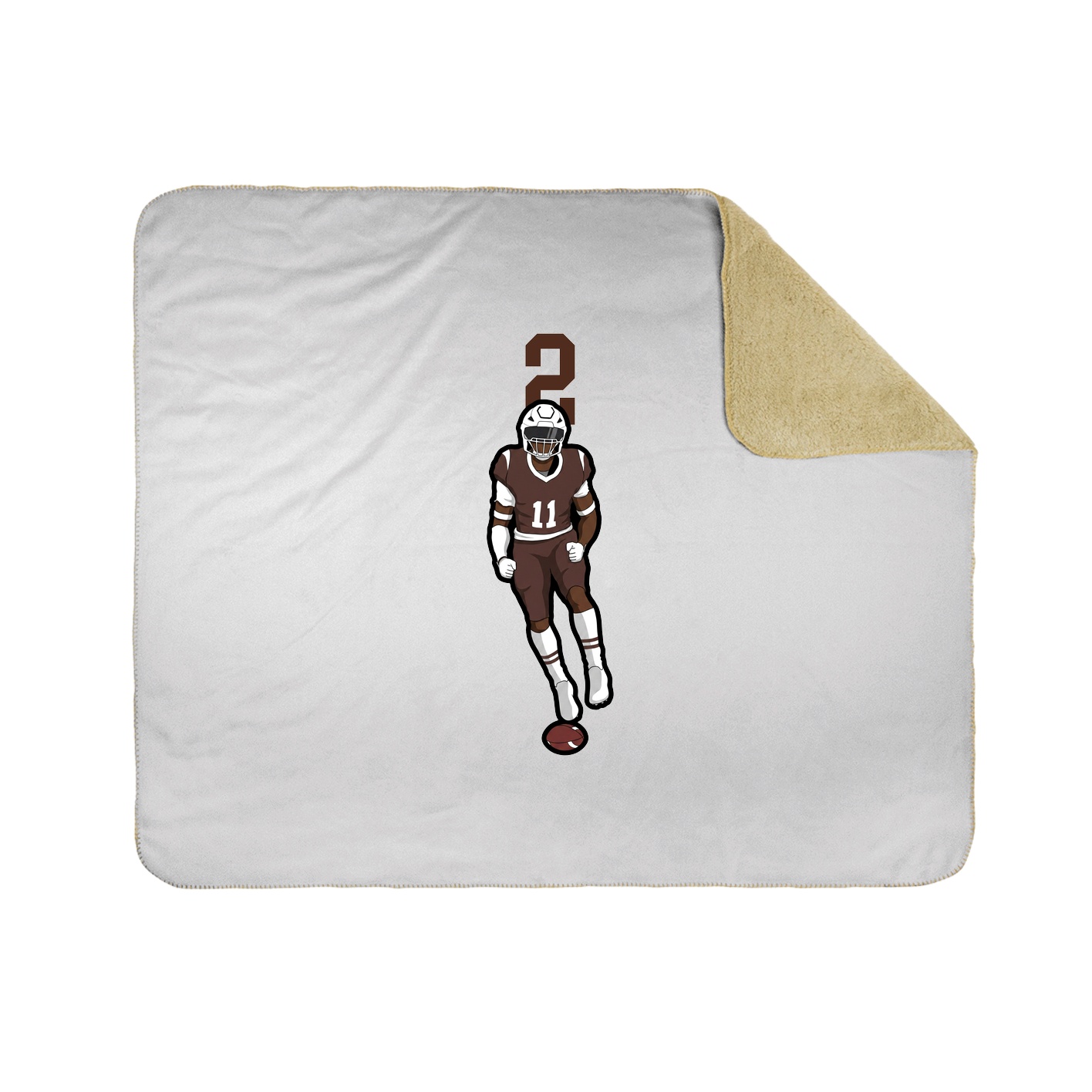 Throw Blanket — Number Top in White