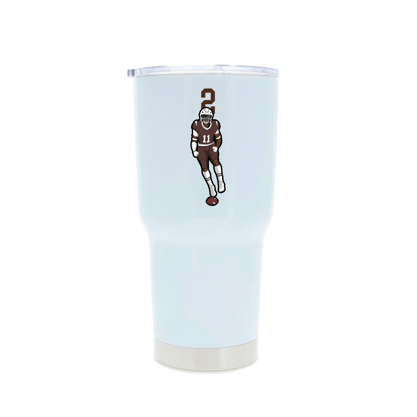 30oz Stainless Steel Tumbler — Number Top in White