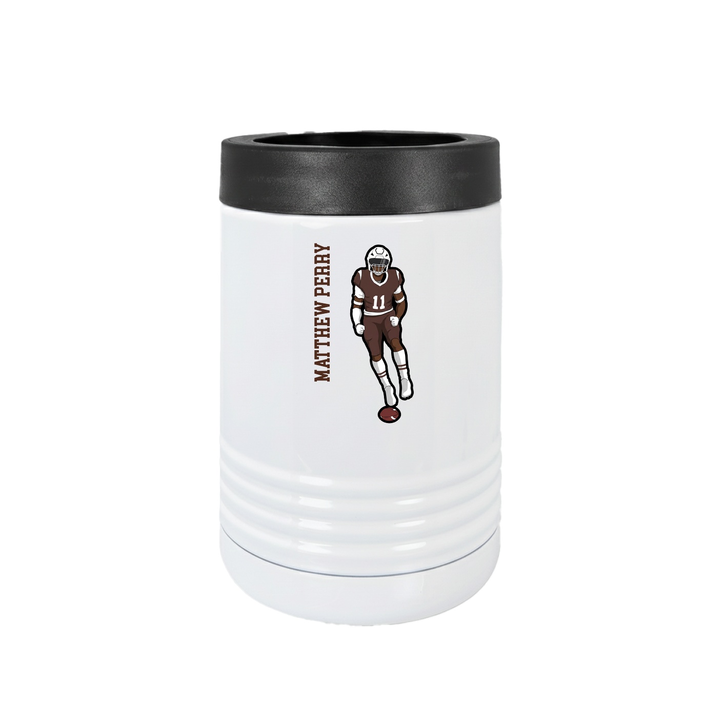 Beverage Holder — Name Vertical in White