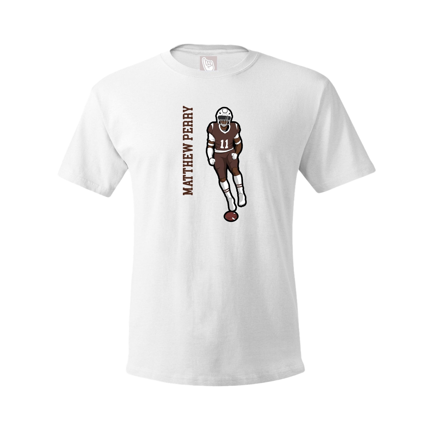 Tee — Name Vertical in White