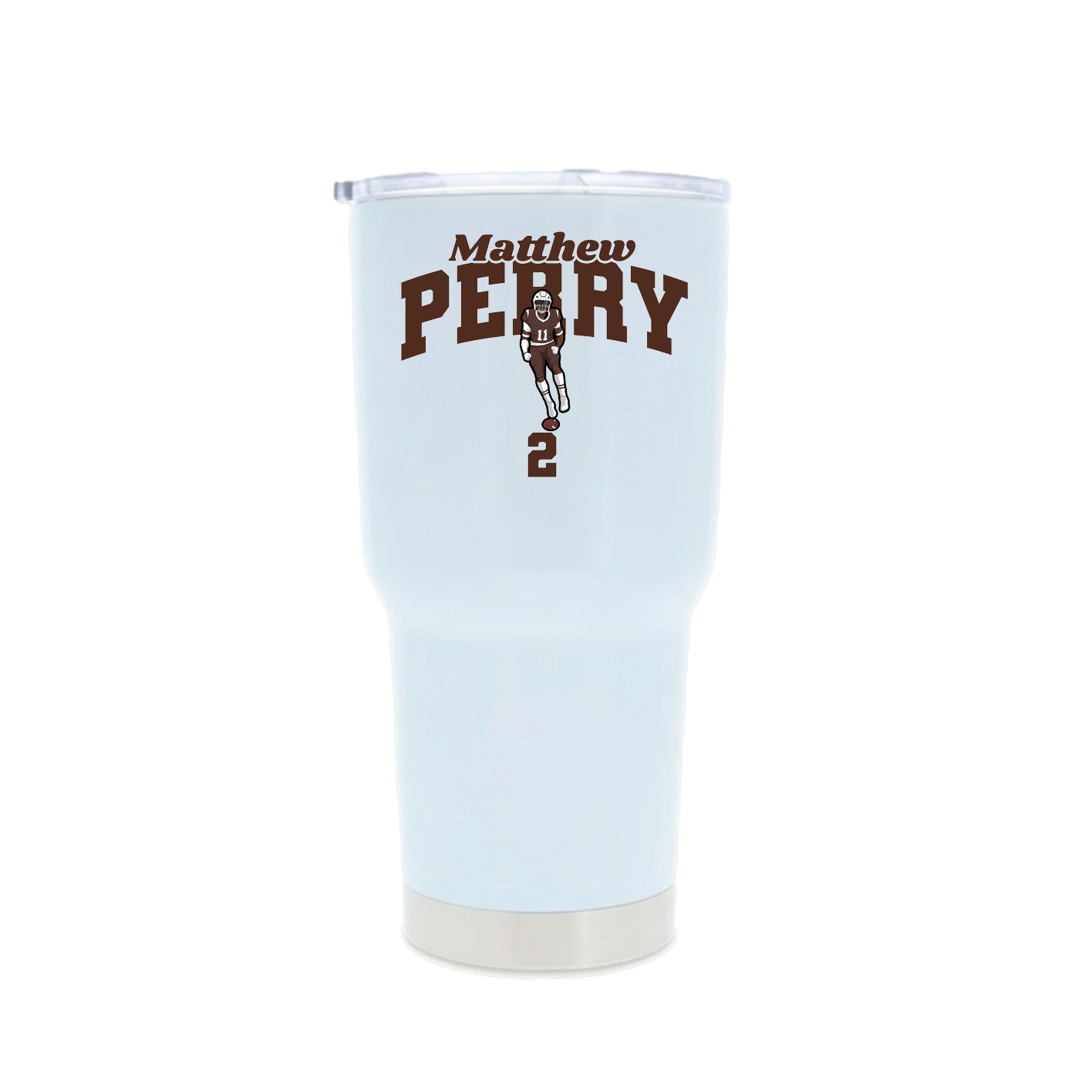 30oz Stainless Steel Tumbler — Signature Arch in White