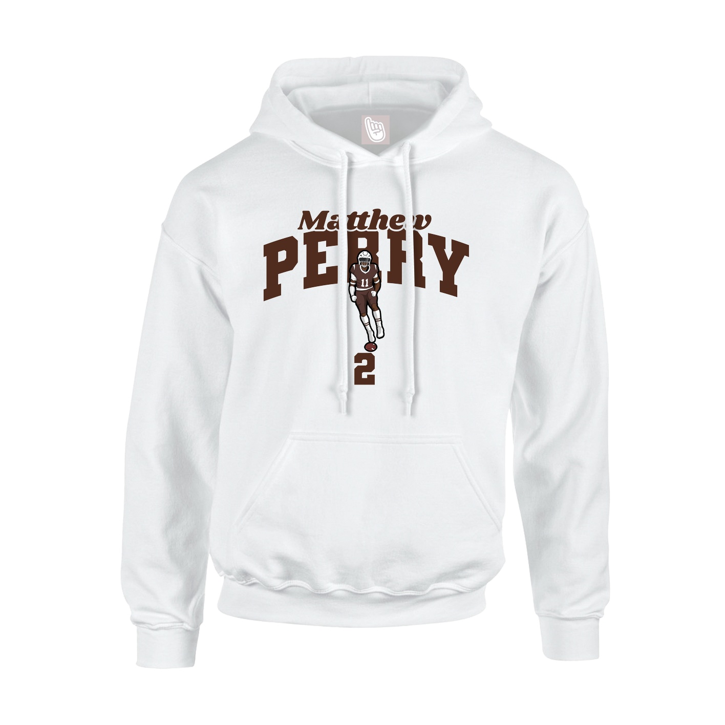 Youth Hoodie — Signature Arch in White