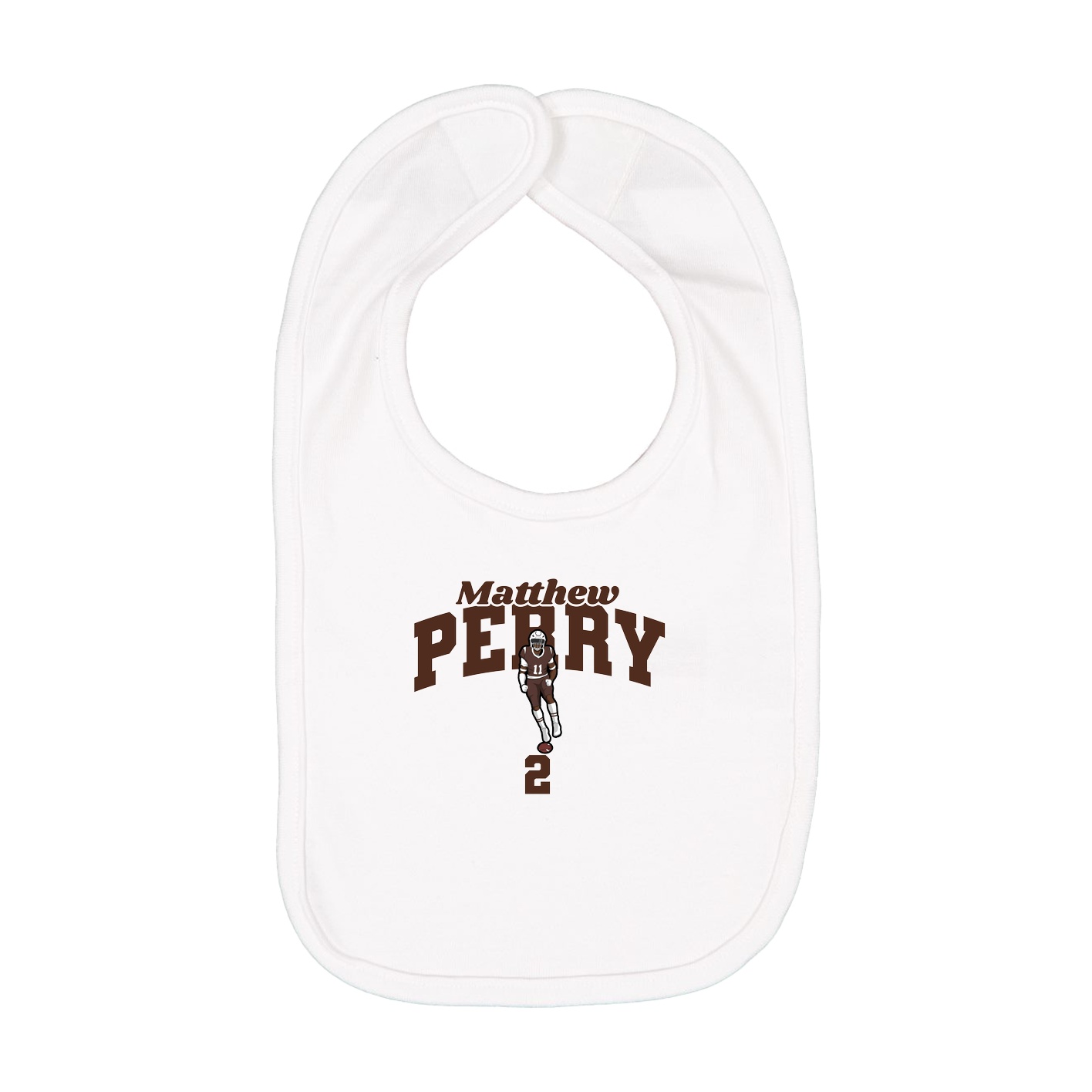Infant Bib — Signature Arch in White