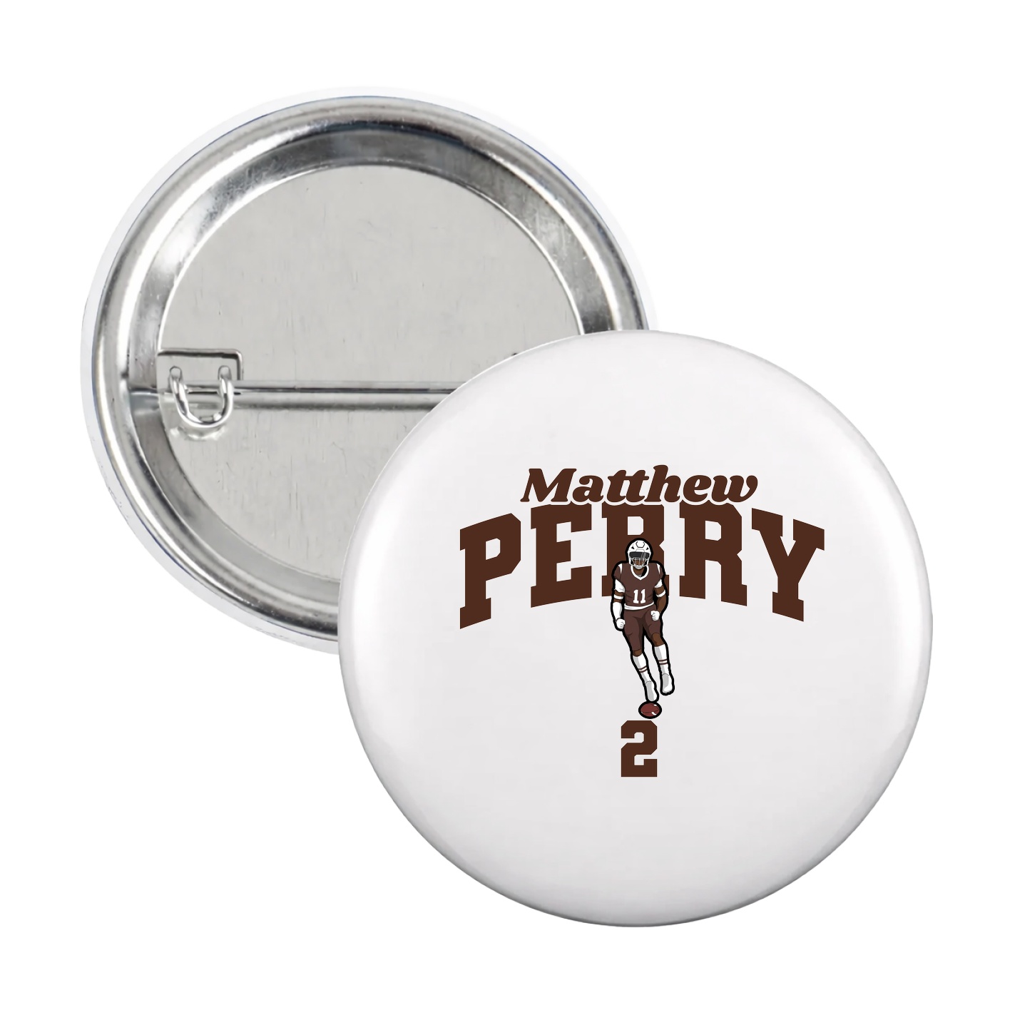 Game Day Button — Signature Arch in White
