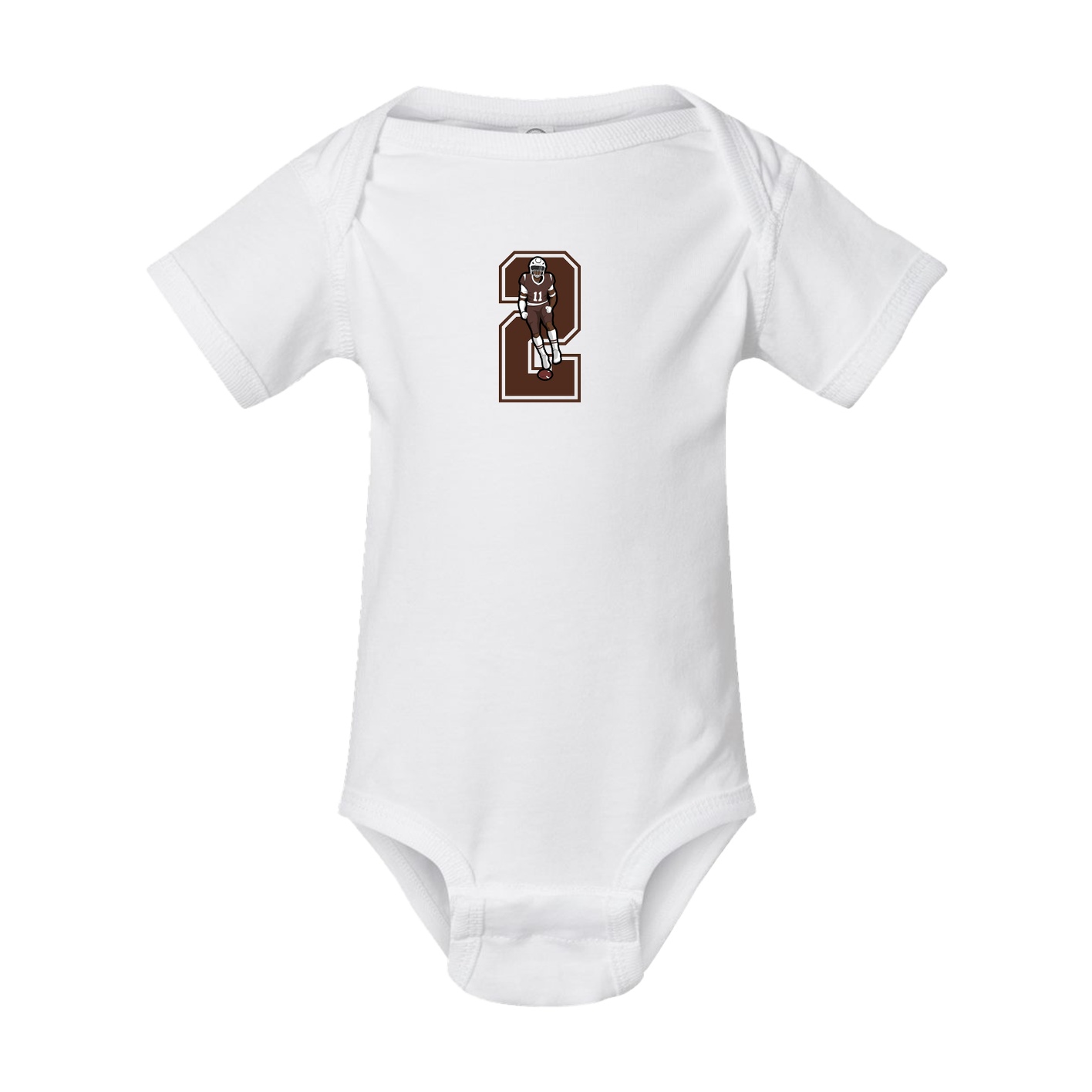 Baby Onesie — Number in White